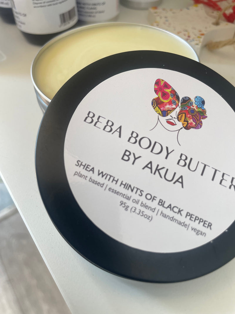 Beba Body Butter by Sheabutter Cottage – handmade moisturiser with shea, cocoa and coconut oils in a recyclable jar