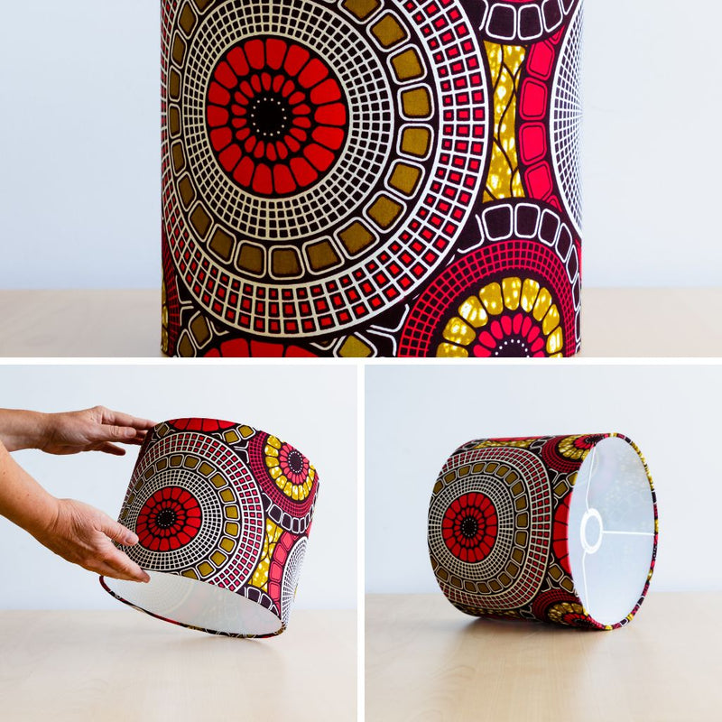 Made to order Ollie African Print Drum Lampshade