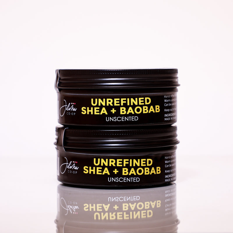 Jilima premium unrefined shea butter with baobab oil : 120g [4.2oz]