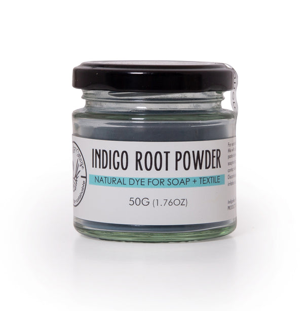 Indigo root powder : blue dye